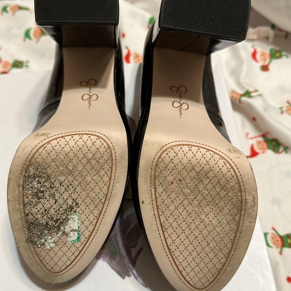 Jessica Simpson size 7.5 black Patton, leather platform heels only worn once - Picture 3 of 5